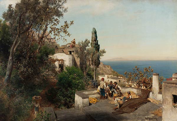 Italienische Küstenlandschaft bei Neapel from Oswald Achenbach
