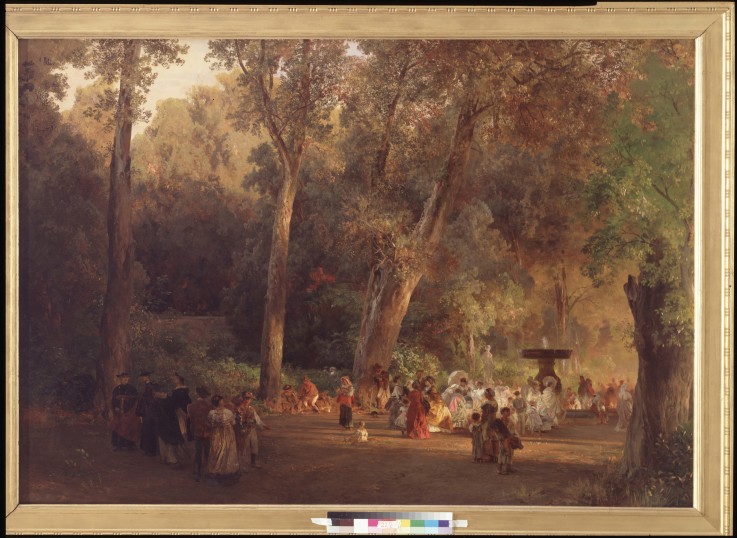 In the Park of Villa Torlonia in Rome from Oswald Achenbach
