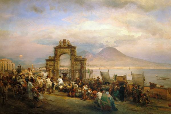 Markttag in Neapel from Oswald Achenbach