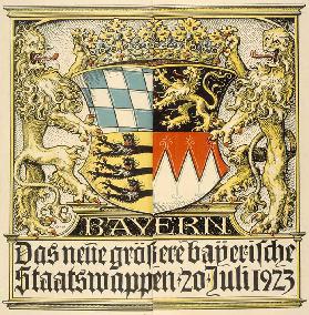 Das neue größere bayerische Staatswappen, 20. Juli 1923