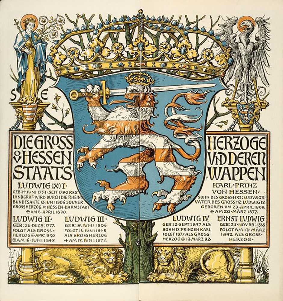 Die Grossherzoge von Hessen und deren Staatswappen from Otto Hupp
