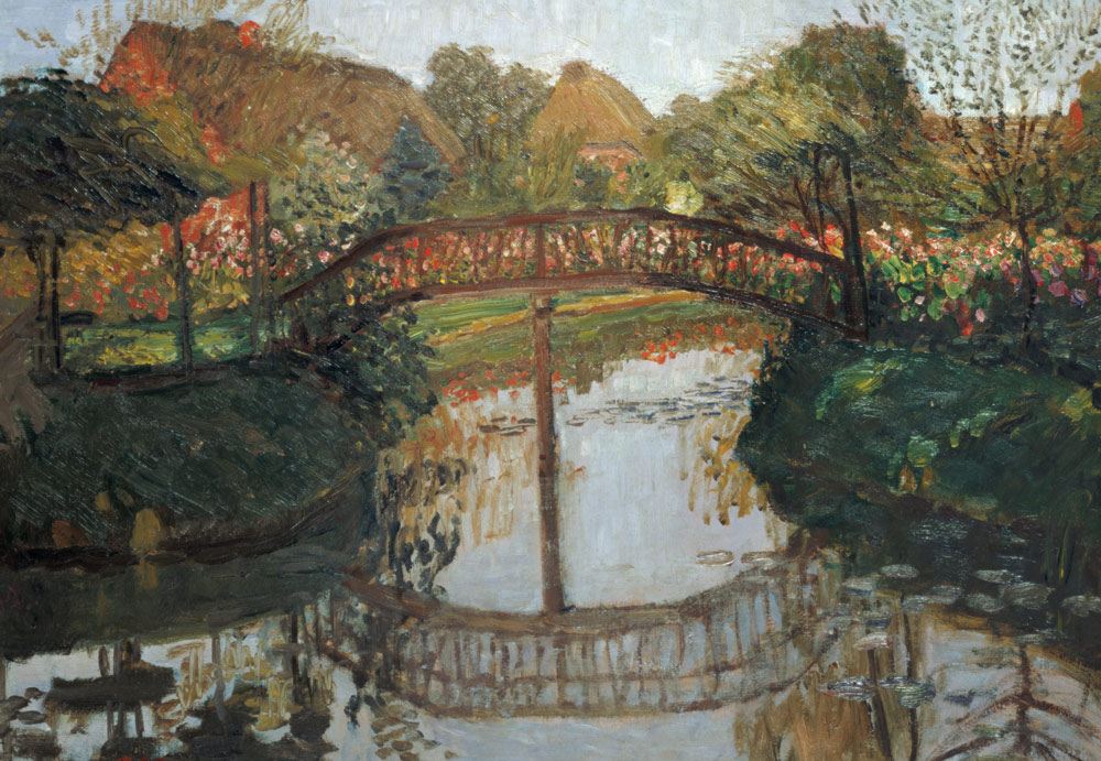 Bauerngarten mit Brücke from Otto Modersohn