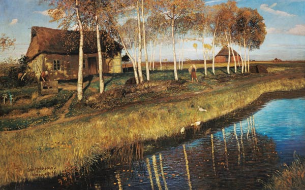 Herbstmorgen am Moorkanal from Otto Modersohn