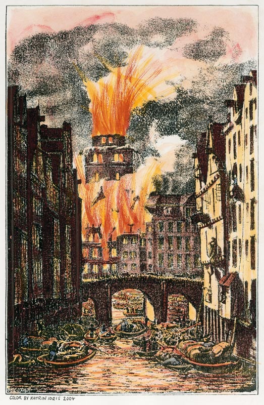 Hamburg, Brand 1842 from Otto Speckter