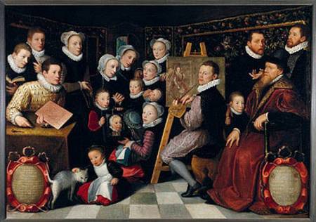The Artist Painting, Surrounded by his Family from Otto van Veen