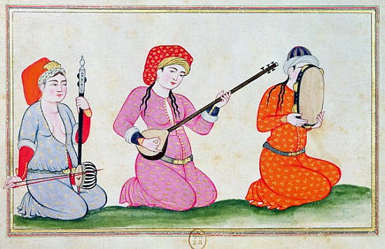 Musicians, from ''Costumes de la Cour et de la Ville de Constantinople'' from Ottoman School