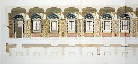 Vertical section of the second floor of the Raphael Loggia at the Vatican, from 'Delle Loggie di Raf