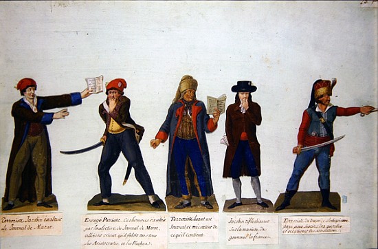 Jacobins and terrorists at the period of the Reign of Terror (1793-4) during the French Revolution from P. A. Lesueur
