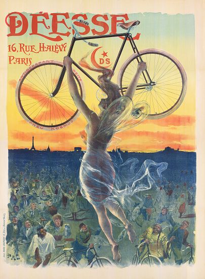 French Art Nouveau Poster for Deesse Bicycles from Pal