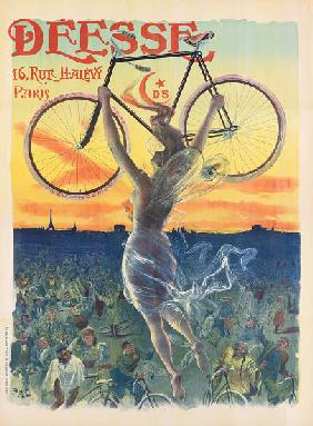 French Art Nouveau Poster for Deesse Bicycles