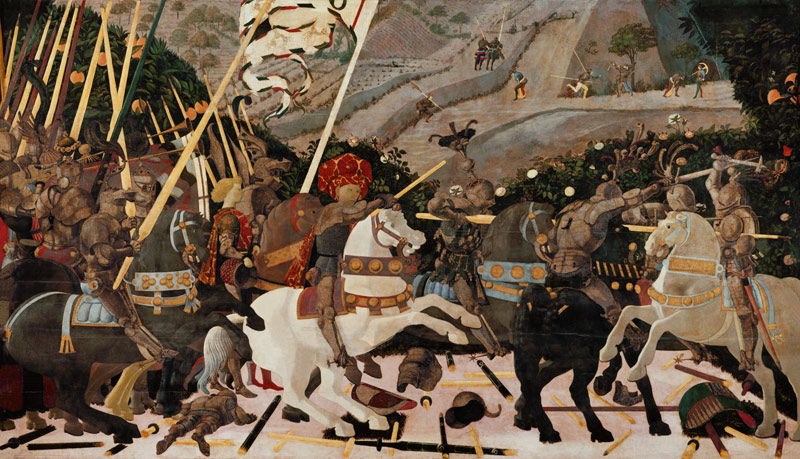Niccolò da Tolentino in der Schlacht von San Romano from Paolo Uccello
