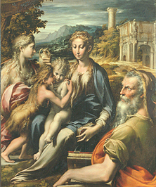 Maria mit Kind und Magdalena, Johannesknaben und Zacharias from Parmigianino