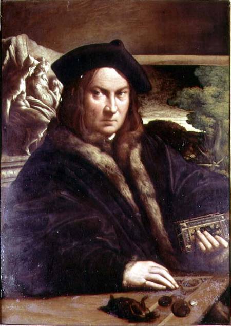 Portrait of a gentleman wearing a beret from Parmigianino