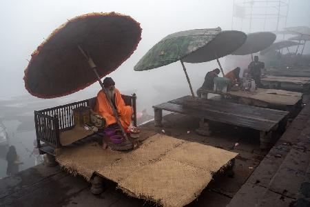 Berühmter Regenschirm von Varanasi