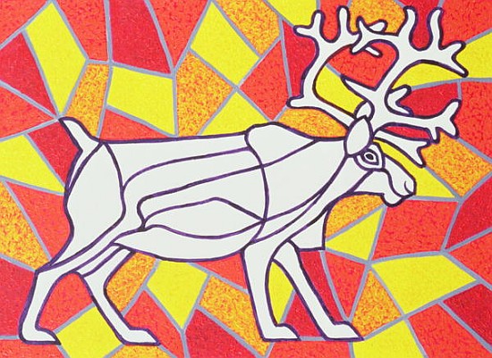 Reindeer on Stained Glass  from Pat  Scott