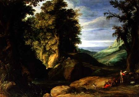 Landscape with Travellers from Paul Brill or Bril