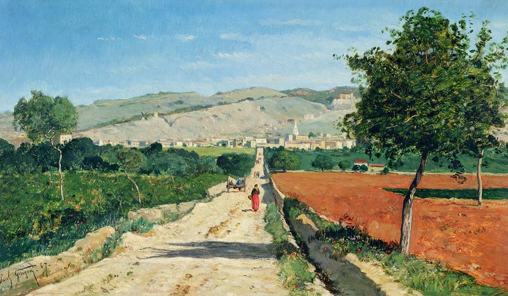Landscape in Provence. View from Saint-Saturnin-d'Apt from Paul Camille Guigou