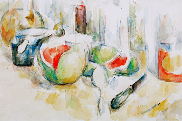 Still-life w.watermelon from Paul Cézanne