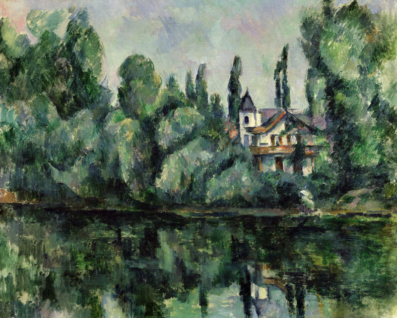 The banks of the Marne (Villa on the Bank of a River) from Paul Cézanne