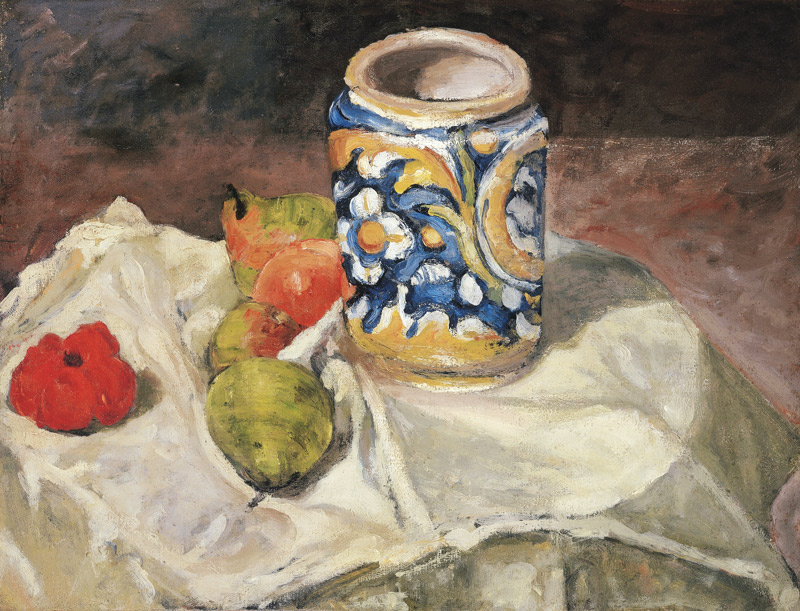 Still life with Italian earthenware jar from Paul Cézanne