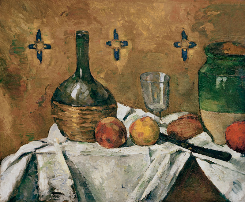 Stilleben mit Flasche,  Glas from Paul Cézanne