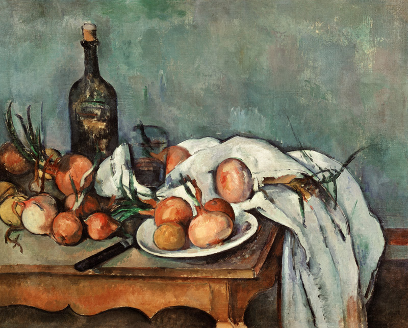 Stillleben mit Zwiebeln from Paul Cézanne