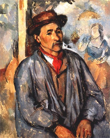 Bauer im blauen Hemd from Paul Cézanne
