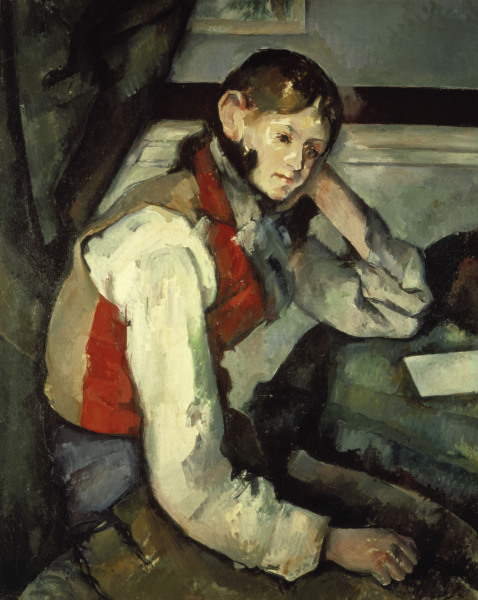 Young Man with red Waistcoat from Paul Cézanne