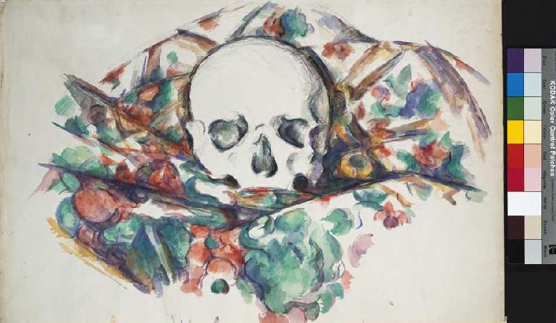 Schädel auf einem Tuch from Paul Cézanne