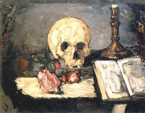 Schädel und Kerzenleuchter from Paul Cézanne