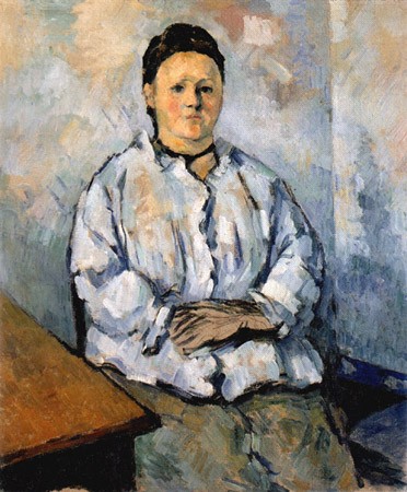 Sitzende Madame Cézanne from Paul Cézanne