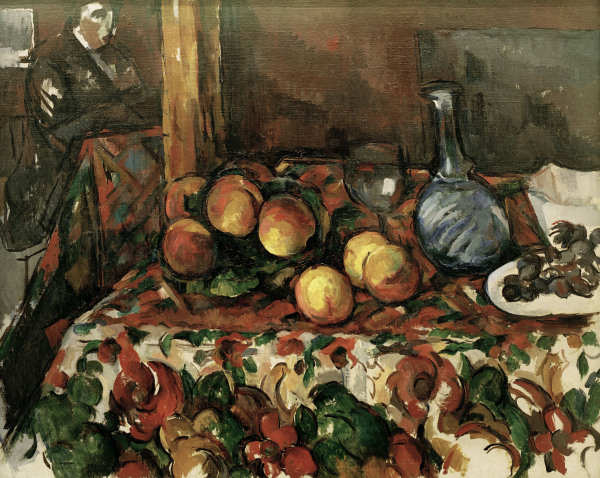Peches, carafe... from Paul Cézanne