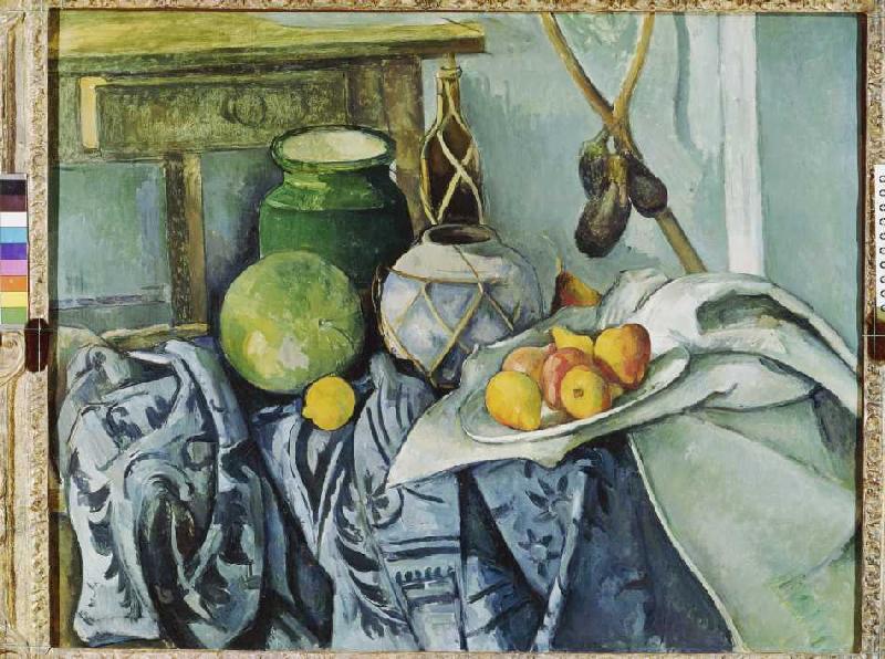 Stillleben mit Ingwertopf und Auberginen from Paul Cézanne