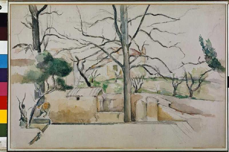 Winter in Jas de Bouffan from Paul Cézanne