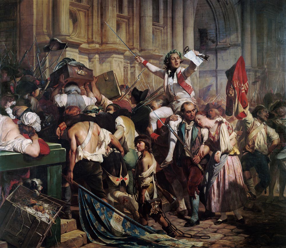 The Conquerors of the Bastille before the Hotel de Ville in 1789 from Paul Delaroche