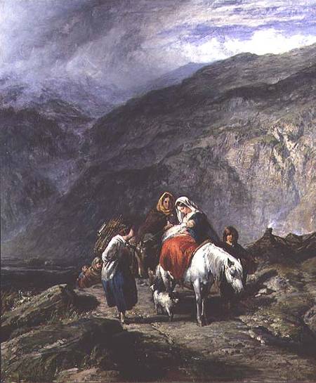 Gypsy family on a mountain track from Paul Falconer Poole