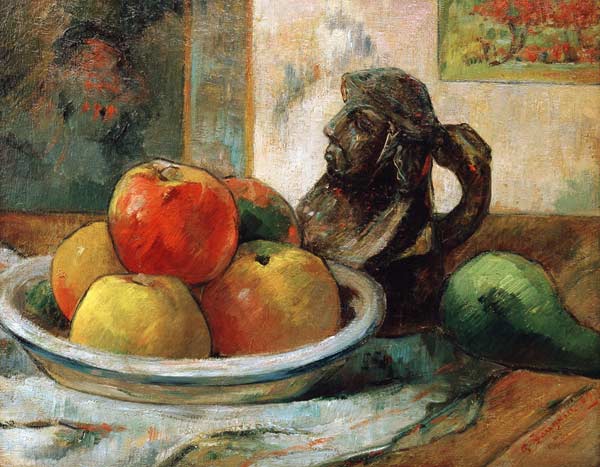 Stilleben mit Äpfeln, einer Birne und einem Krug from Paul Gauguin