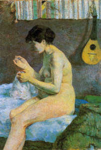 Aktstudie oder die nähende Suzanne from Paul Gauguin