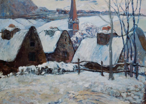 Bretonisches Dorf im Schnee from Paul Gauguin