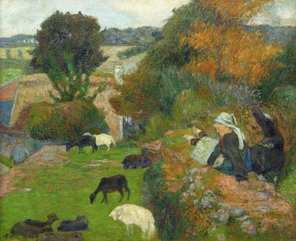 Bretonische Schäferin from Paul Gauguin