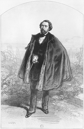 Alfred de Musset (1810-57) from Paul Gavarni