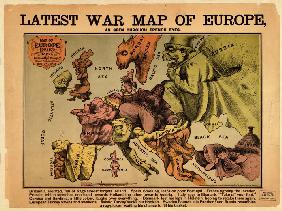 Latest war map of Europe: as seen through French eyes