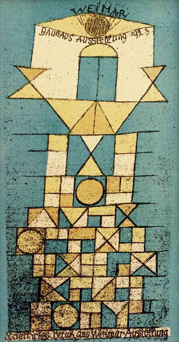 Die erhabene Seite, Weimar Bauhaus-Ausstellung 1923 from Paul Klee