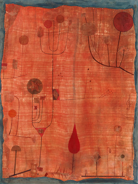 Früchte auf rot (oder: Das Schweißtuch des Geigers) from Paul Klee