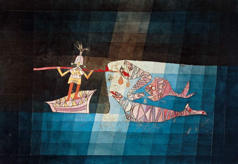 Kampfszene aus der komisch - phantastischen Oper Der Seefahrer from Paul Klee