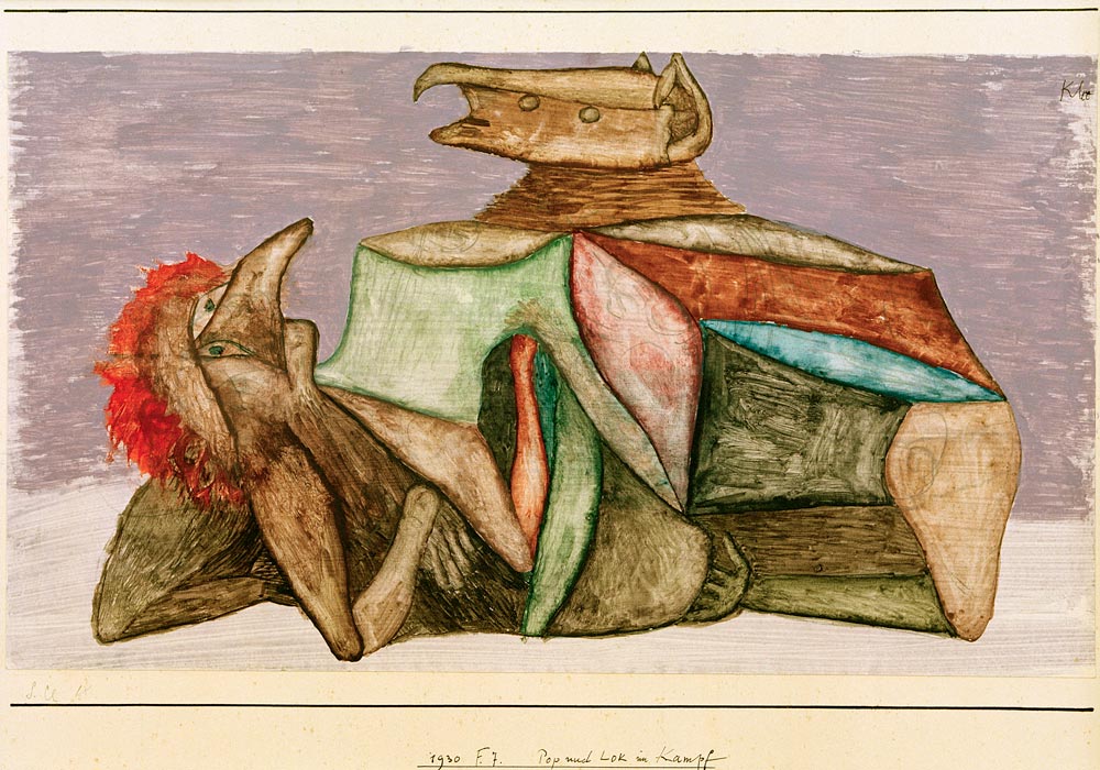 Pop und Lok im Kampf, 1930, 227 (F 7). from Paul Klee
