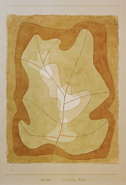 Belichtetes Blatt, 1929, 274 (OE 4). from Paul Klee