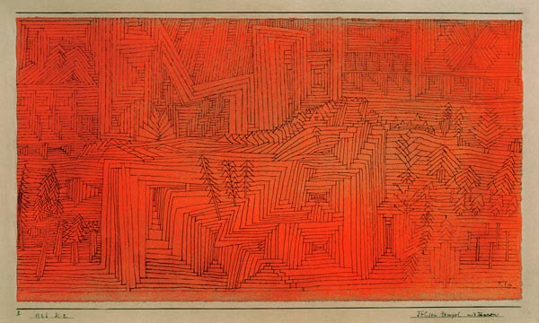 Felsentempel mit Tannen, 1926, from Paul Klee