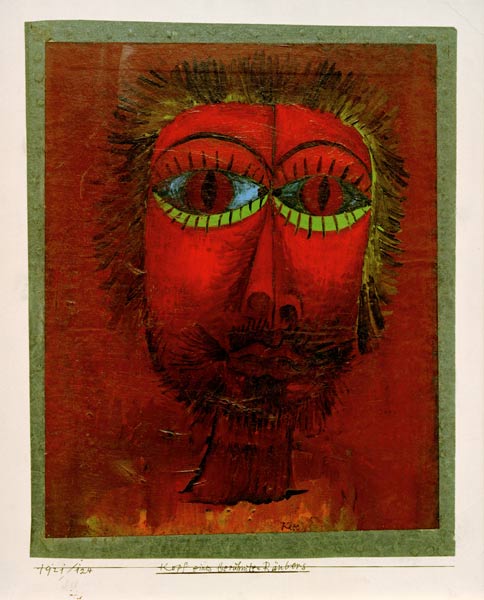 Kopf eines beruehmten Raeubers, from Paul Klee
