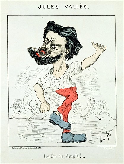 Caricature of Jules Valles from Paul Rega